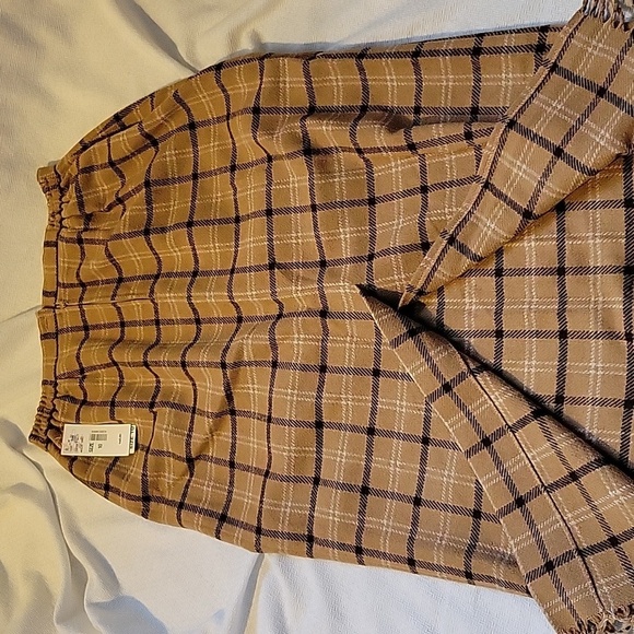 Vintage Lancaster Clothing Co Tan Plaid Lined Pencil Skirt Size 10 NWT - Picture 6 of 8